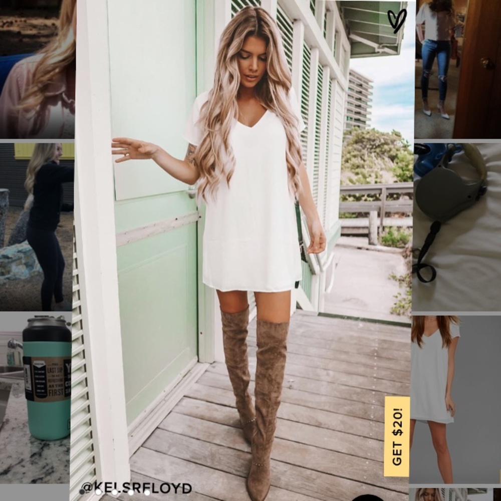 Lulus freestyle shift white dress